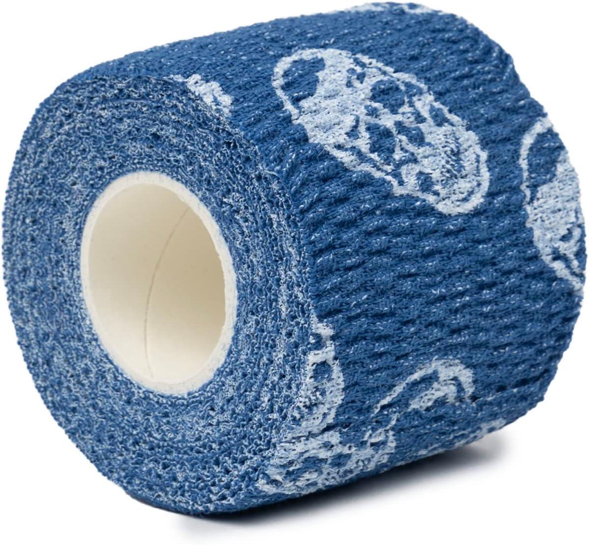 imageGymreapers Hook Grip Weightlifting Tape 3 Pack Premium Adhesive Thumb Skull Tape for Finger Protection Powerlifting Exercise ampamp Cross Training Athletic Sweat Proof TapeNavy