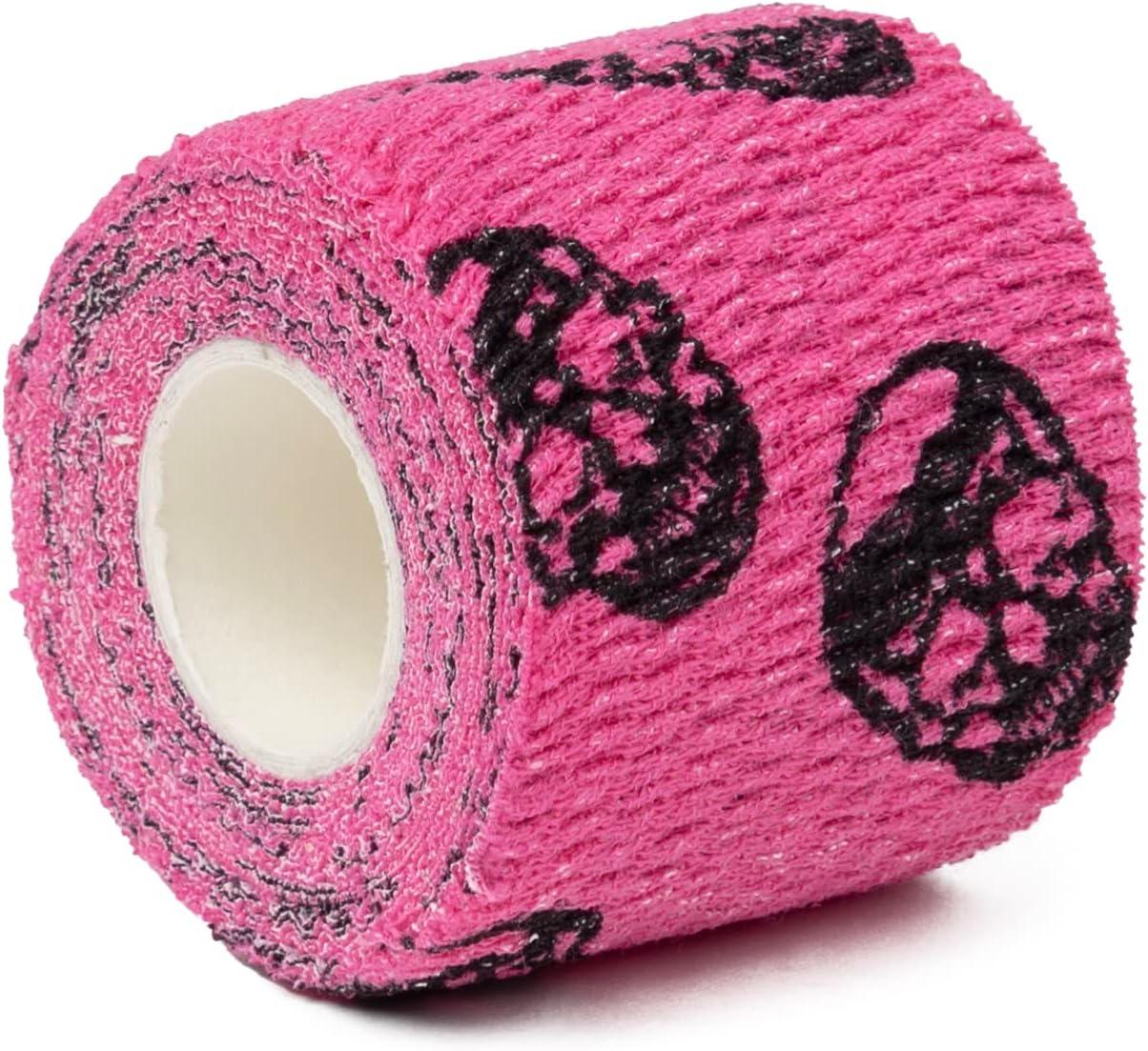 imageGymreapers Hook Grip Weightlifting Tape 3 Pack Premium Adhesive Thumb Skull Tape for Finger Protection Powerlifting Exercise ampamp Cross Training Athletic Sweat Proof TapePink