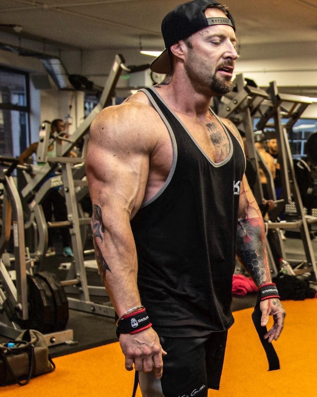 imageGymreapers Lifting Wrist Straps for Weightlifting Bodybuilding Powerlifting Strength Training ampamp Deadlifts Padded Neoprene with 18 inch CottonBlackRed