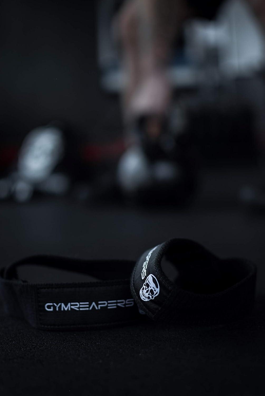 imageGymreapers Lifting Wrist Straps for Weightlifting Bodybuilding Powerlifting Strength Training ampamp Deadlifts Padded Neoprene with 18 inch CottonBlack No Padding