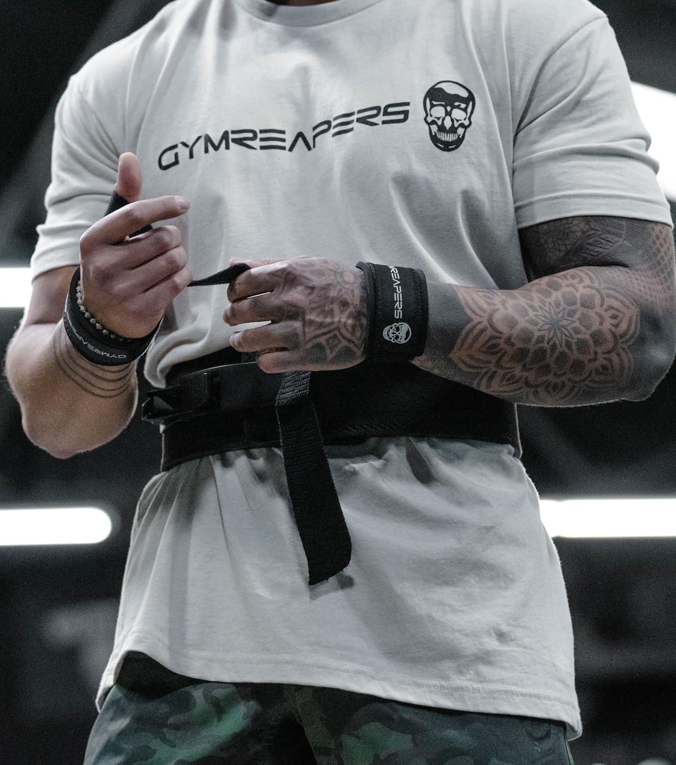 imageGymreapers Moisture Wicking Short Sleeve TShirt for Men Crew Neck Workout Shirts Casual Gym Cotton Everyday TeeSandBlack