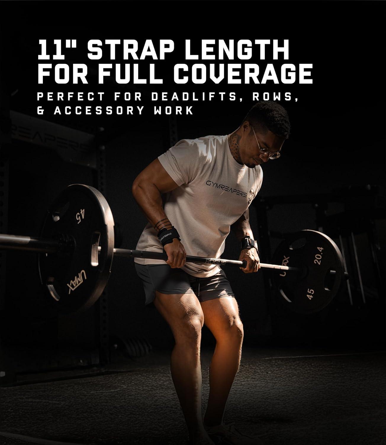 imageGymreapers Weight Lifting Straps With Dowel Wrist Straps for Weightlifting Workout Deadlift Wrist Weights Reinforced Stitching ampamp Padded Fit Gym Accessories for Strength ampamp Gym Hand GripBlack