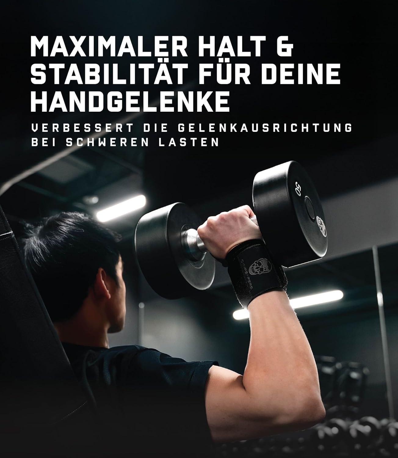 imageGymreapers Weightlifting Wrist Wraps IPF Approved 18quot Professional Quality Wrist Support with Heavy Duty Thumb Loop Best Wrap for Powerlifting Competition Strength Training BodybuildingBlackBlack