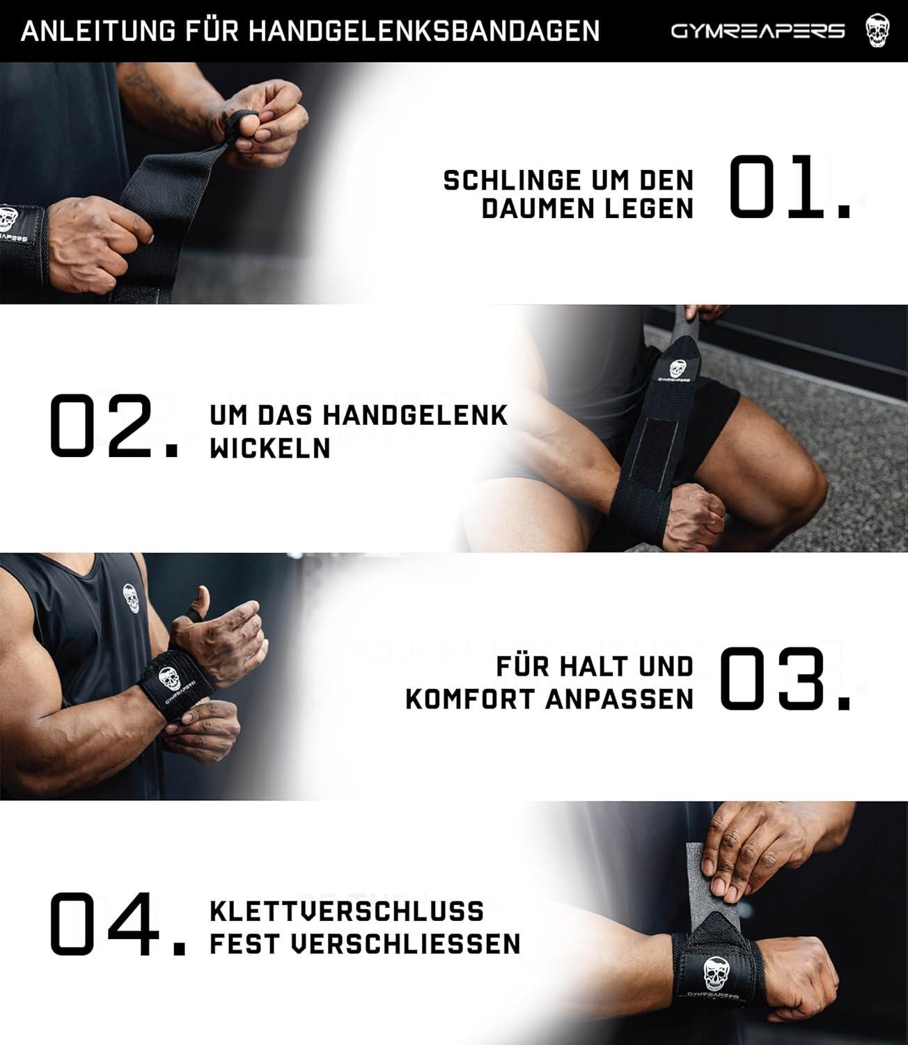 imageGymreapers Weightlifting Wrist Wraps IPF Approved 18quot Professional Quality Wrist Support with Heavy Duty Thumb Loop Best Wrap for Powerlifting Competition Strength Training BodybuildingBlack