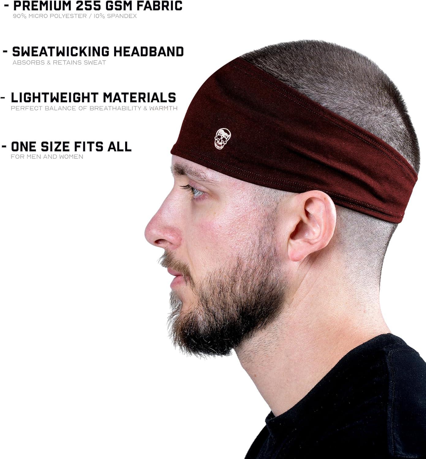 imageGymreapers Workout Headbands for Men ampamp WomenComfortable Sweat Absorbing Band to Keep Hair Back During Running Sports Gym Cycling and Outdoor ActivitiesWine