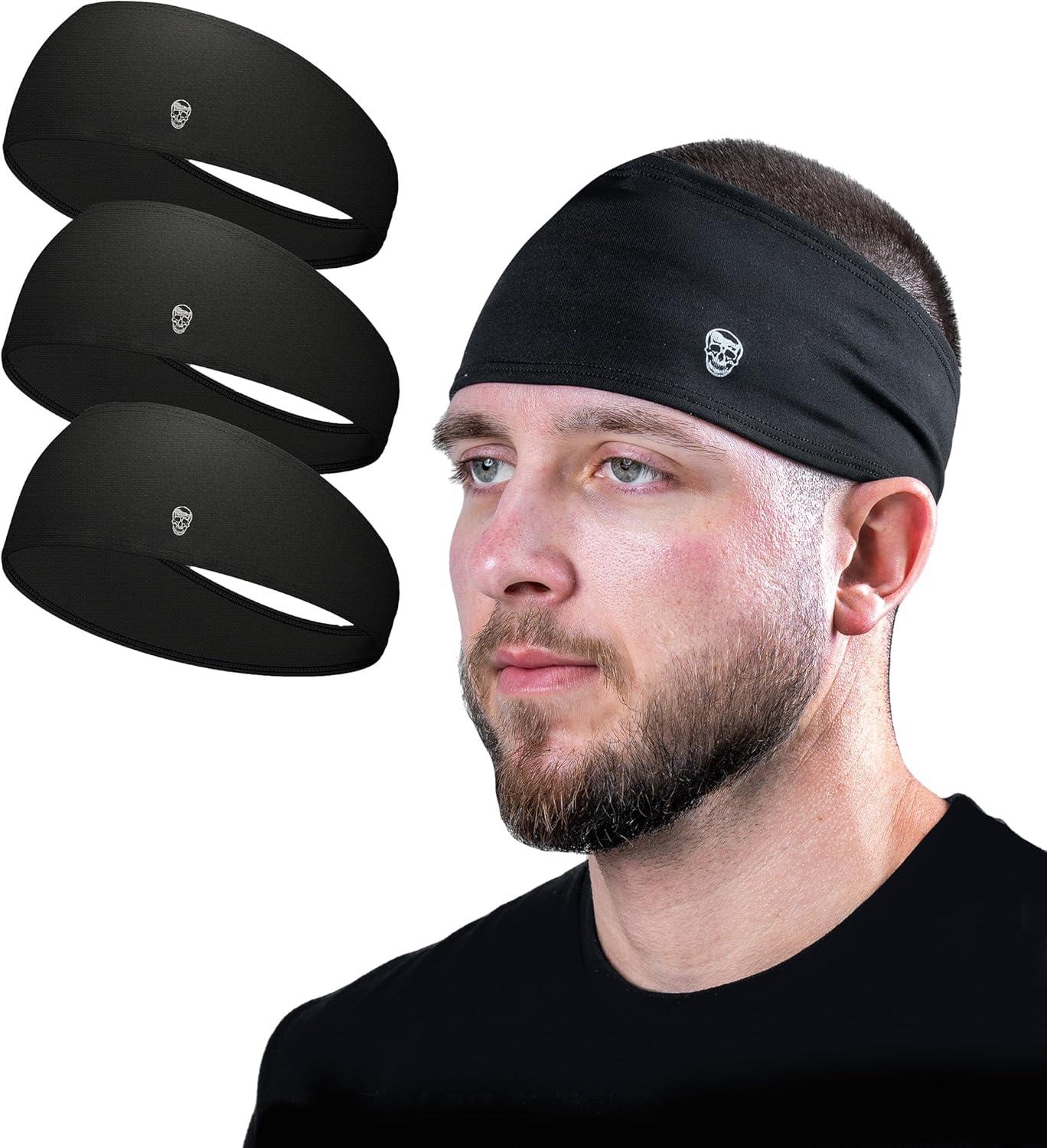 imageGymreapers Workout Headbands for Men ampamp WomenComfortable Sweat Absorbing Band to Keep Hair Back During Running Sports Gym Cycling and Outdoor ActivitiesBlack
