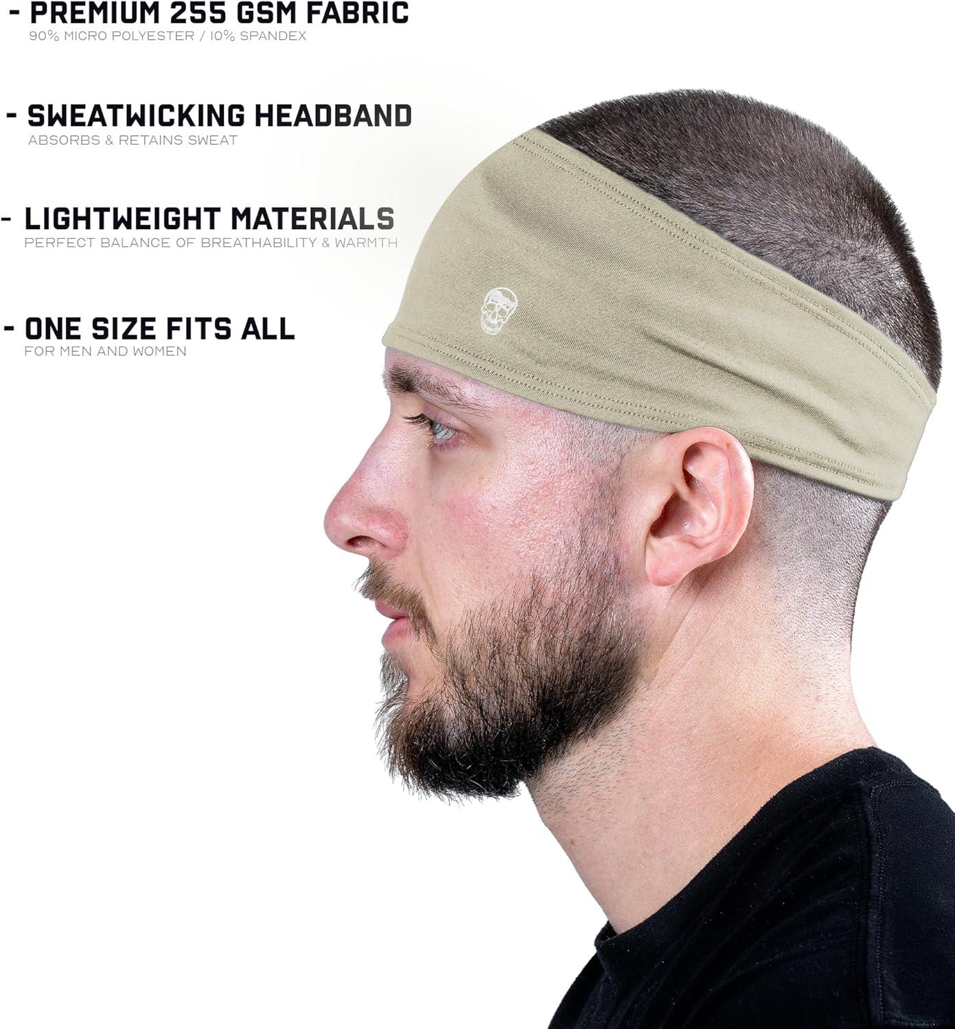 imageGymreapers Workout Headbands for Men ampamp WomenComfortable Sweat Absorbing Band to Keep Hair Back During Running Sports Gym Cycling and Outdoor ActivitiesTan