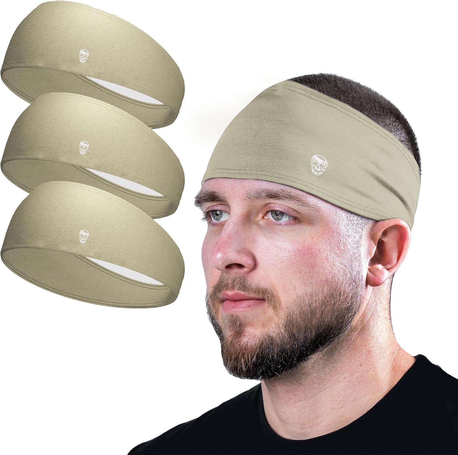 imageGymreapers Workout Headbands for Men ampamp WomenComfortable Sweat Absorbing Band to Keep Hair Back During Running Sports Gym Cycling and Outdoor ActivitiesTan