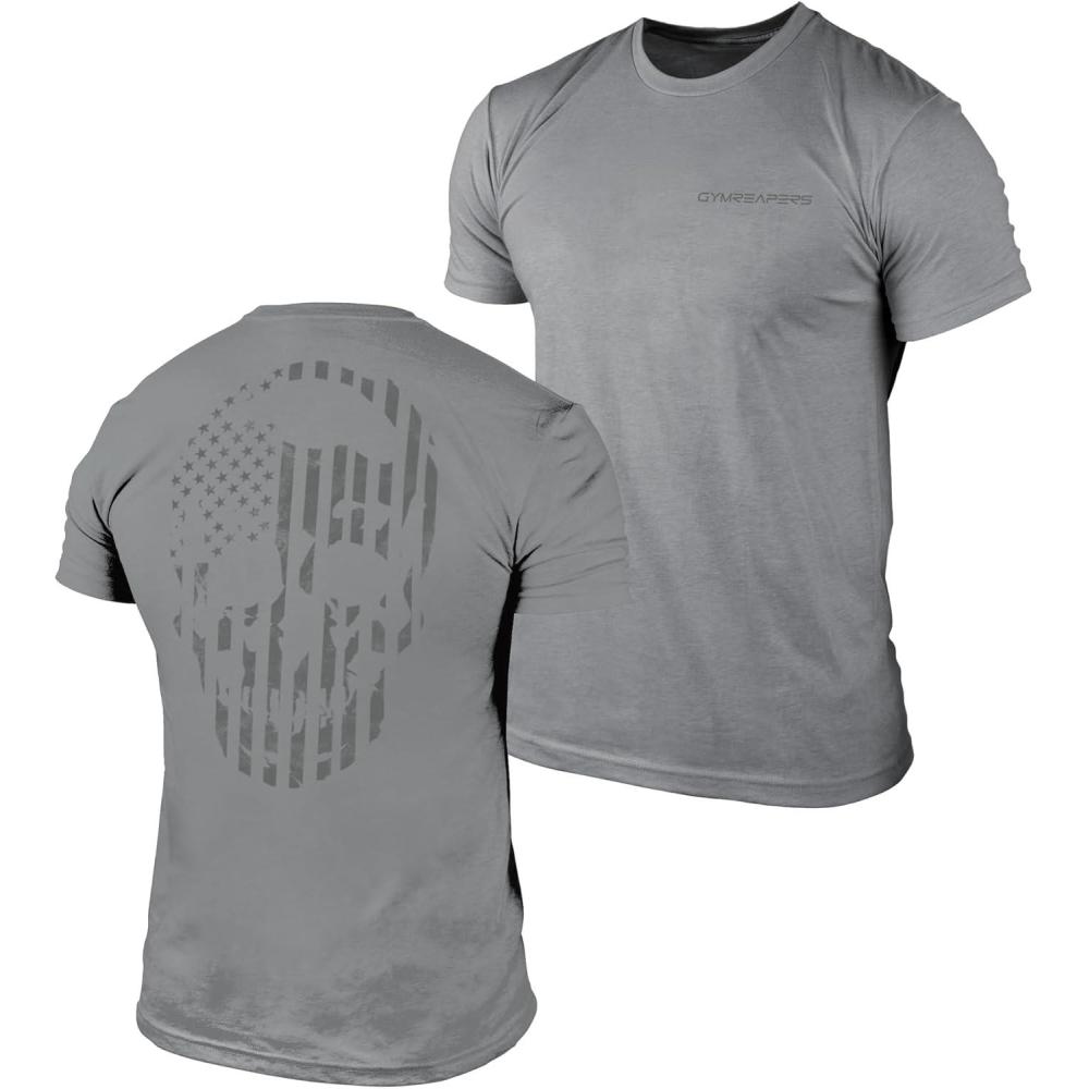 imageGymreapers American Reaper Moisture Wicking TShirts for Men Workout Gym Shirts Running Athletic Tees ampamp Dry Fit TshirtGray