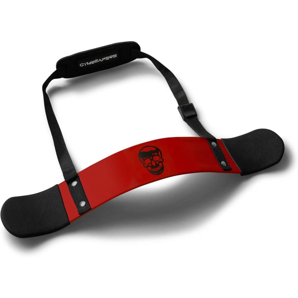 imageGymreapers Bicep Arm Blaster  Bicep Curl Isolator wContoured Padded Edges  Adjustable Bicep Bomber for Weightlifting ampamp BodybuildingRed