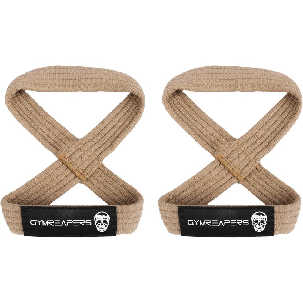 imageGymreapers Figure 8 Lifting Straps For Deadlift Powerlifting Strongman ampamp Cross Training Strong Weightlifting Wrist Straps For Men WomenKhaki