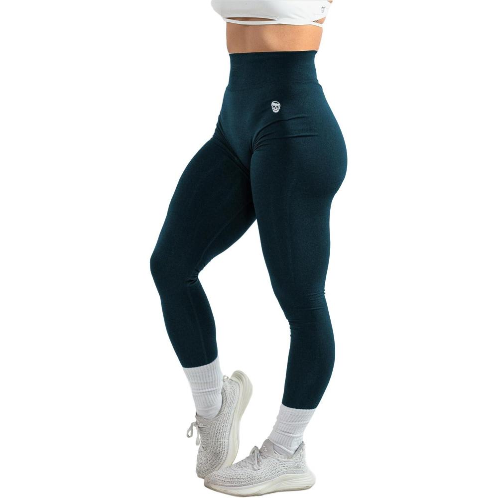 imageGymreapers Infinity Seamless Workout Leggings for Women High Waist Seamless Leggings for Exercise Running Active Yoga PantsAtlantis