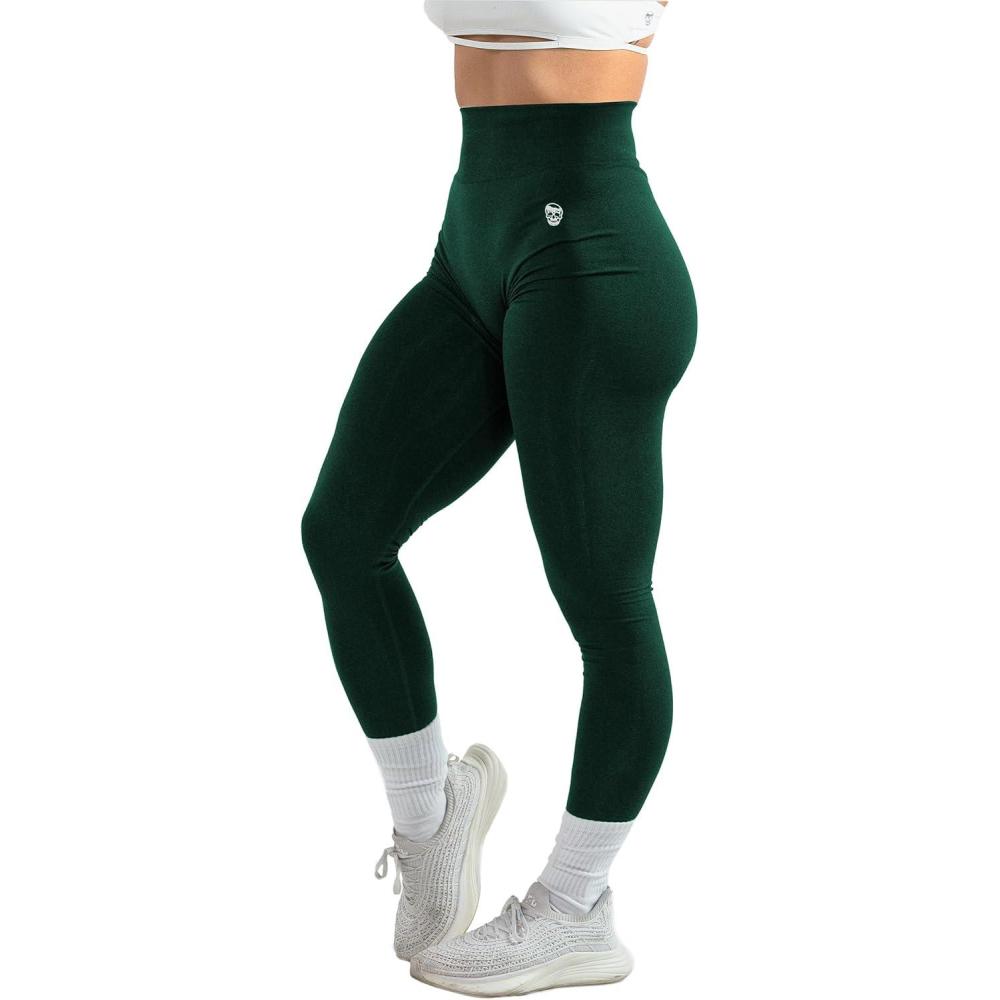 imageGymreapers Infinity Seamless Workout Leggings for Women High Waist Seamless Leggings for Exercise Running Active Yoga PantsReef