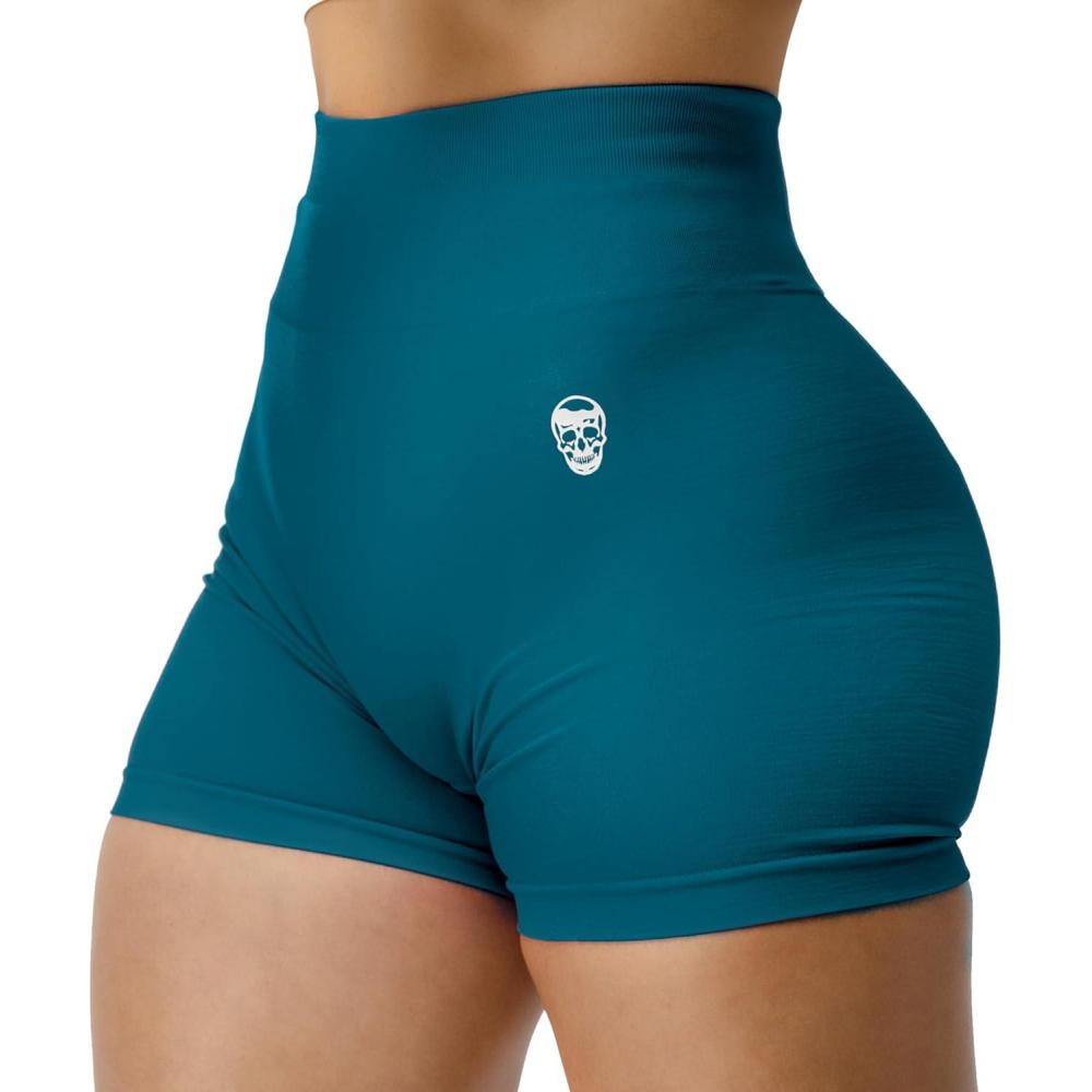 imageGymreapers Infinity Seamless Workout Shorts High Waist Biker Shorts for Women Athletic Gym Running Pilates Yoga Sport ShortEmerald
