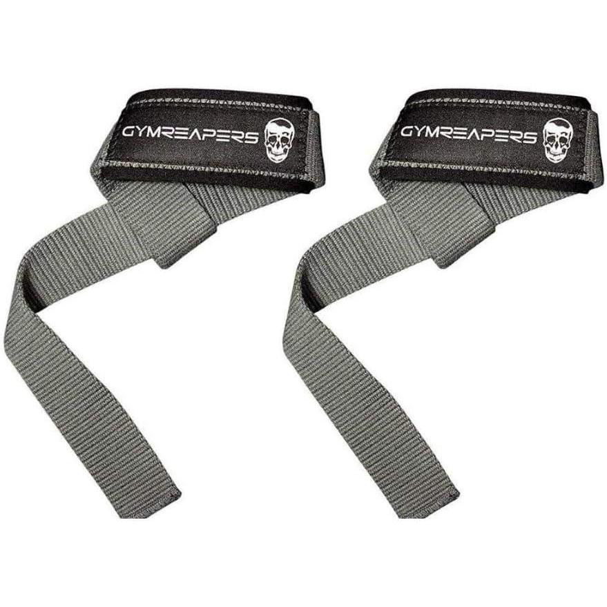 imageGymreapers Lifting Wrist Straps for Weightlifting Bodybuilding Powerlifting Strength Training ampamp Deadlifts Padded Neoprene with 18 inch CottonGray