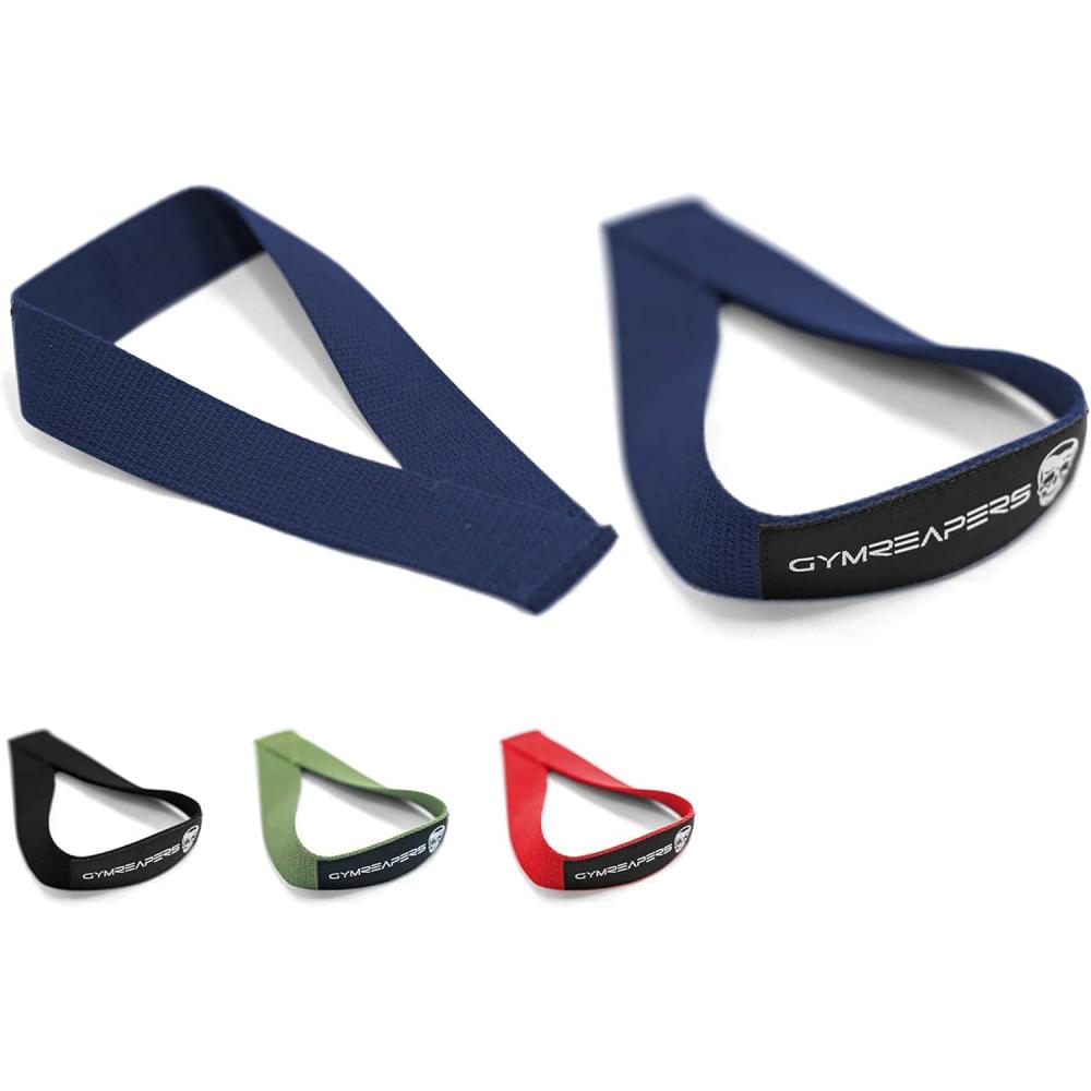 imageGymreapers Olympic Lifting Straps for Weightlifting Snatch Clean Powerlifting Strongman Deadlifts  Durable Cotton with Reinforced Stitching PairNavy
