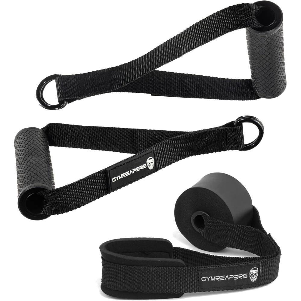 imageGymreapers Resistance Band HandleDoor Anchor Combo Exercise Band at Home Workout 1 Pair of Handles Used with Any Resistance Bands for Men and WomeResistance Band HandleDoor Anchor Combo