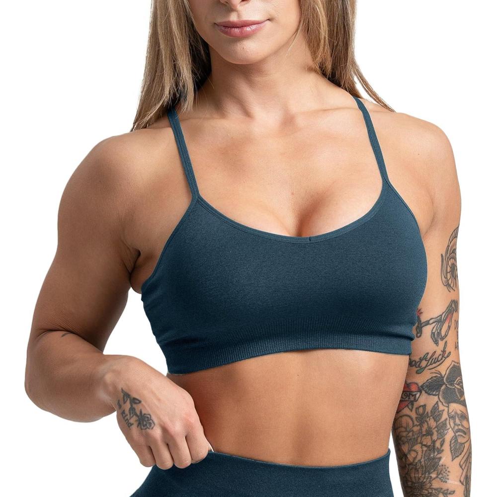 imageGymreapers Seamless Sports Bra for Women Wireless Compression Padded Supportive Bras for Gym Yoga ampamp FitnessAtlantis
