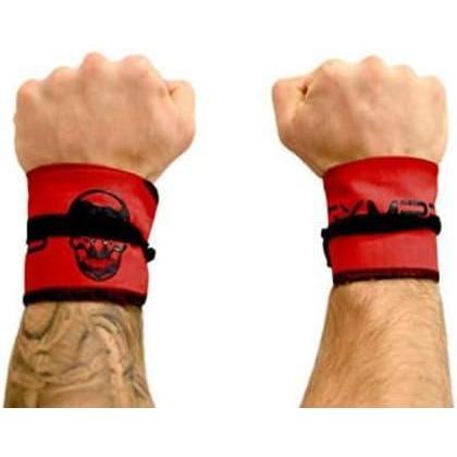 imageGymreapers Strength Wrist Wraps for Cross Training Olympic Lifting Strength WOD Workouts Calisthenics  Strong Wrist Support for Men and Women  Fits All Wrist Sizes  Men and WomenRed
