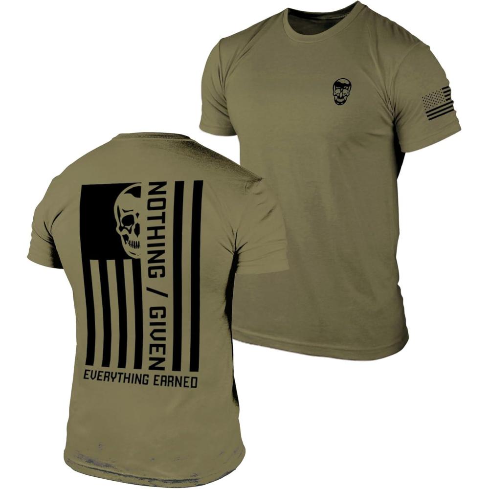 imageGymreapers Valor Moisture Wicking TShirts for Men  Short Sleeve Workout Gym Shirts  Running Athletic Tees ampamp Dry Fit TshirtMilitary Green