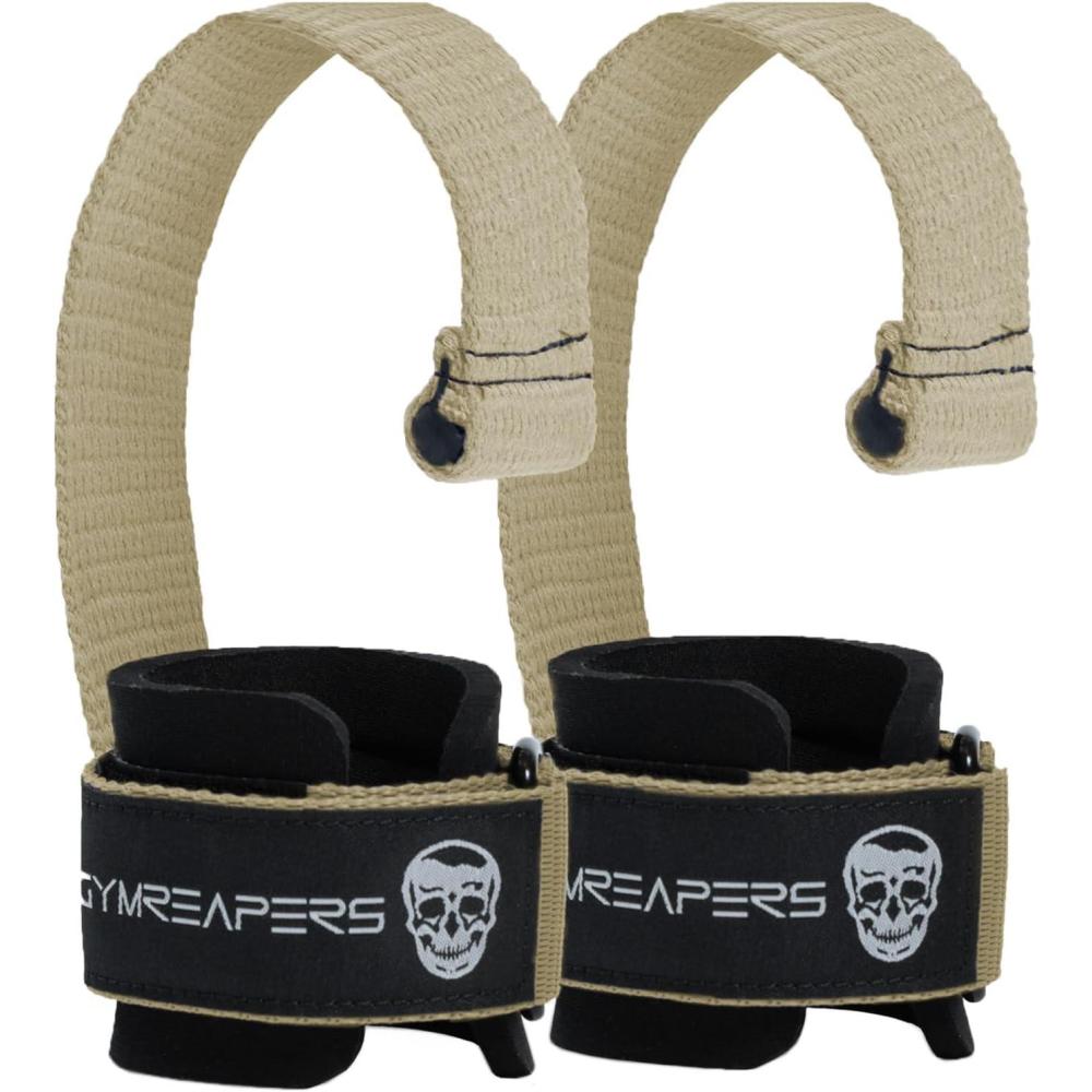 imageGymreapers Weight Lifting Straps With Dowel Wrist Straps for Weightlifting Workout Deadlift Wrist Weights Reinforced Stitching ampamp Padded Fit Gym Accessories for Strength ampamp Gym Hand GripDesert Sand