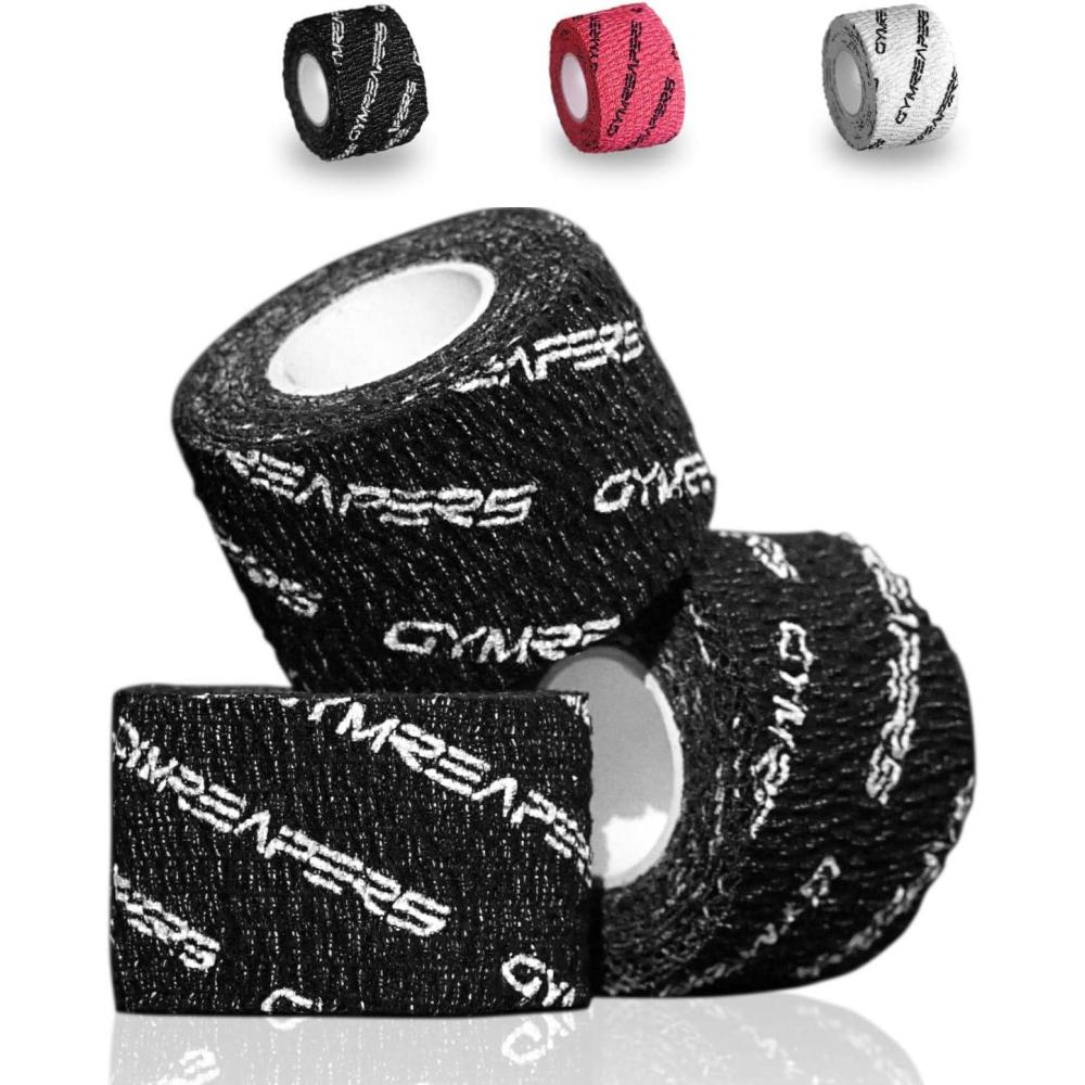 imageGymreapers Weightlifting Adhesive Thumb Tape Stretchy Athletic Tape Grip ampamp Protection for Olympic Lifting Cross Training Powerlifting HookgripBlack