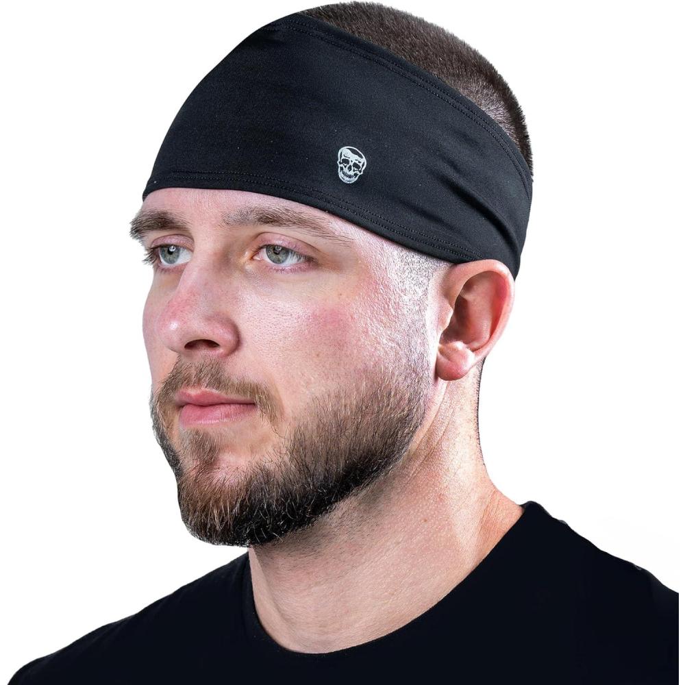 imageGymreapers Workout Headbands for Men ampamp WomenComfortable Sweat Absorbing Band to Keep Hair Back During Running Sports Gym Cycling and Outdoor ActivitiesBlack