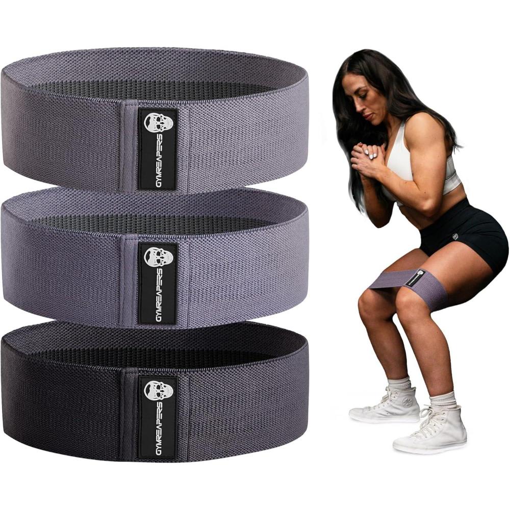 imageHip Bands for Booty Workouts  Non Slip Fabric Band Set with 3 Levels  Resistance Bands for Legs ampamp Hip  for Men ampamp WomenPurple