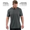 Gymreapers Clip Tag Basic Tee – Men’s Athletic Fit Crew Neck T-Shirt, Soft Stretch, Tagless, Short Sleeve Workout Shirt(Charcoal)
