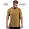 Gymreapers Clip Tag Basic Tee – Men’s Athletic Fit Crew Neck T-Shirt, Soft Stretch, Tagless, Short Sleeve Workout Shirt(Khaki)