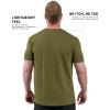 Gymreapers Clip Tag Basic Tee – Men’s Athletic Fit Crew Neck T-Shirt, Soft Stretch, Tagless, Short Sleeve Workout Shirt(Olive)