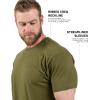 Gymreapers Clip Tag Basic Tee – Men’s Athletic Fit Crew Neck T-Shirt, Soft Stretch, Tagless, Short Sleeve Workout Shirt(Olive)