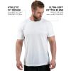 Gymreapers Clip Tag Basic Tee – Men’s Athletic Fit Crew Neck T-Shirt, Soft Stretch, Tagless, Short Sleeve Workout Shirt(White)