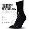 Gymreapers Crew Socks For Men & Women (6-Pack) – Long Moisture Wicking 100% Cotton Socks – Breathable Supportive Fit Socks(Black (6-pack))