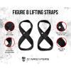 Gymreapers Figure 8 Lifting Straps For Deadlift, Powerlifting, Strongman, & Cross Training Strong Weightlifting Wrist Straps For Men, Women(Black)