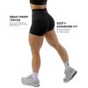 Gymreapers Halo Seamless Shorts for Women – Squat Proof High Waisted Glute Scrunch, Quick Drying Biker, Yoga Running Gym(Black)