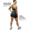 Gymreapers Halo Seamless Shorts for Women – Squat Proof High Waisted Glute Scrunch, Quick Drying Biker, Yoga Running Gym(Charcoal)