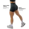 Gymreapers Halo Seamless Shorts for Women – Squat Proof High Waisted Glute Scrunch, Quick Drying Biker, Yoga Running Gym(Charcoal)