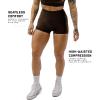 Gymreapers Halo Seamless Shorts for Women – Squat Proof High Waisted Glute Scrunch, Quick Drying Biker, Yoga Running Gym(Chocolate)