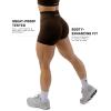Gymreapers Halo Seamless Shorts for Women – Squat Proof High Waisted Glute Scrunch, Quick Drying Biker, Yoga Running Gym(Chocolate)