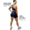 Gymreapers Halo Seamless Shorts for Women – Squat Proof High Waisted Glute Scrunch, Quick Drying Biker, Yoga Running Gym(Cobalt)