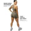 Gymreapers Halo Seamless Shorts for Women – Squat Proof High Waisted Glute Scrunch, Quick Drying Biker, Yoga Running Gym(Deep Taupe)