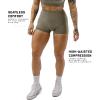 Gymreapers Halo Seamless Shorts for Women – Squat Proof High Waisted Glute Scrunch, Quick Drying Biker, Yoga Running Gym(Deep Taupe)