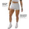 Gymreapers Halo Seamless Shorts for Women – Squat Proof High Waisted Glute Scrunch, Quick Drying Biker, Yoga Running Gym(Pearl)