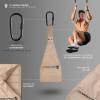 Gymreapers Hanging Ab Straps for Pull-Up Bar — Hang Bar Assist Strap & Strength Workout Exercise Equipment, Padded Adjustable Arm Supports with 2 Steel Carabiners for Leg Raises, Abdominal & Core Training(Tan)