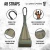 Gymreapers Hanging Ab Straps for Pull-Up Bar — Hang Bar Assist Strap & Strength Workout Exercise Equipment, Padded Adjustable Arm Supports with 2 Steel Carabiners for Leg Raises, Abdominal & Core Training(Ranger Green)