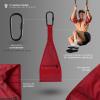 Gymreapers Hanging Ab Straps for Pull-Up Bar — Hang Bar Assist Strap & Strength Workout Exercise Equipment, Padded Adjustable Arm Supports with 2 Steel Carabiners for Leg Raises, Abdominal & Core Training(Red)