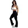 Gymreapers High Waisted Flare Leggings for Women Stretchy Workout Bootcut Gym Leggings – Tummy Control Wide Leg Yoga Pants(Black)