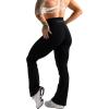 Gymreapers High Waisted Flare Leggings for Women Stretchy Workout Bootcut Gym Leggings – Tummy Control Wide Leg Yoga Pants(Black)