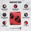 Gymreapers Hook Grip Weightlifting Tape (3 Pack) Premium Adhesive Thumb Skull Tape for Finger Protection, Powerlifting, Exercise & Cross Training – Athletic Sweat Proof Tape(Red)